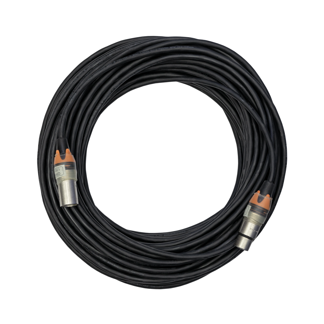 DMX025, XLR 5 male auf XLR 5 female, 25 Meter