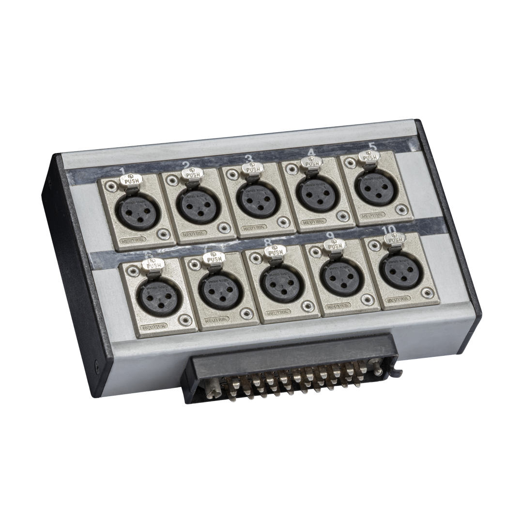 MC10-Auflösung Siemens Messerleiste auf 10x XLR female