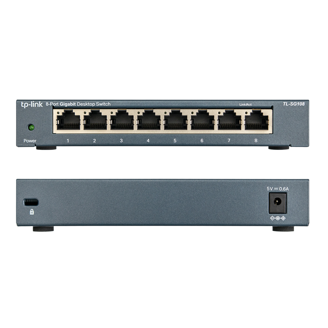 Netzwerkswitch 8-Port 10/100/1000Mbps