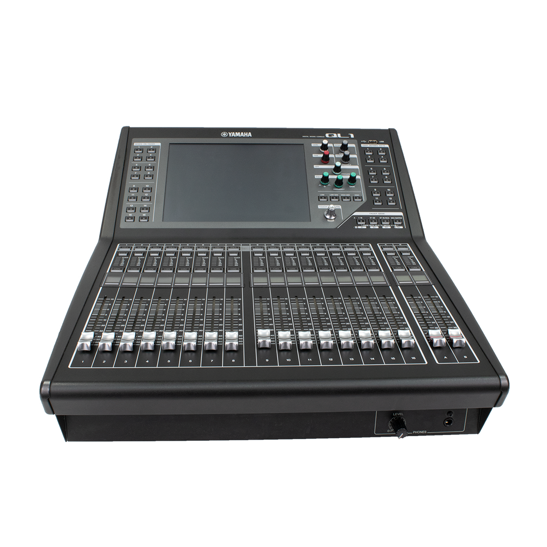 Yamaha QL1 (32 Mono, 8 Stereo Inputs, 16 Auxwege)