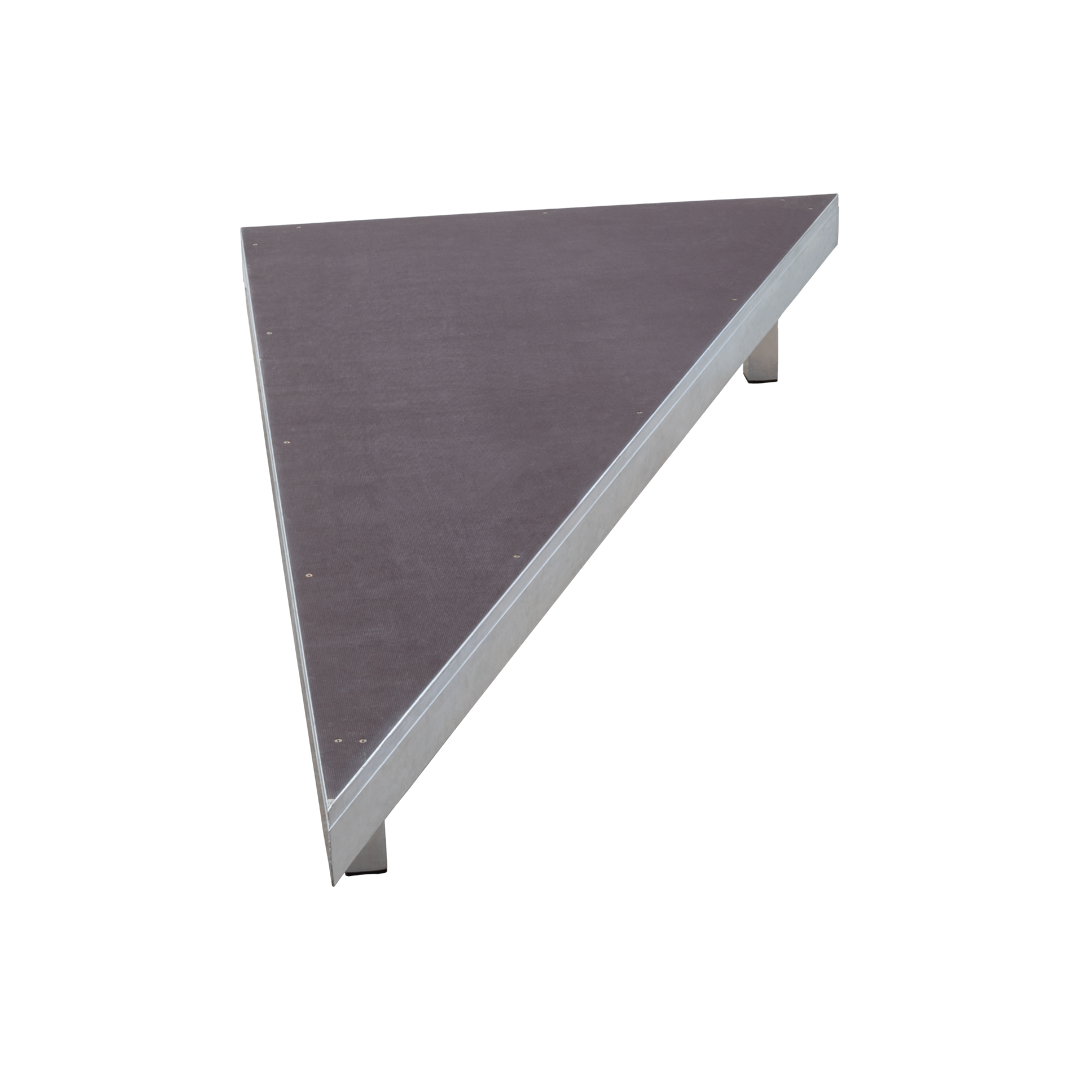 Bütec Bühnenpodest 1,0m x 2,0m x 2,24m, Dreieck L